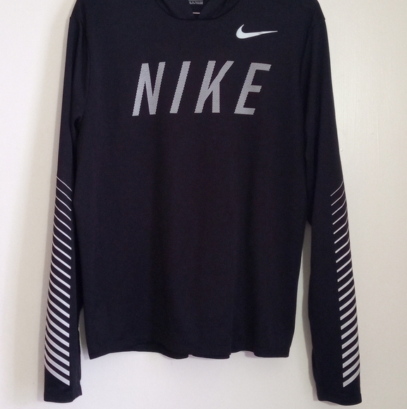 Nike Dri-Fit running long sleeve top with thumb holes men's size large - Picture 2 of 12